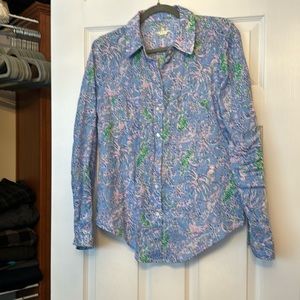 Lilly Pulitzer Sea View Button Down Shirt